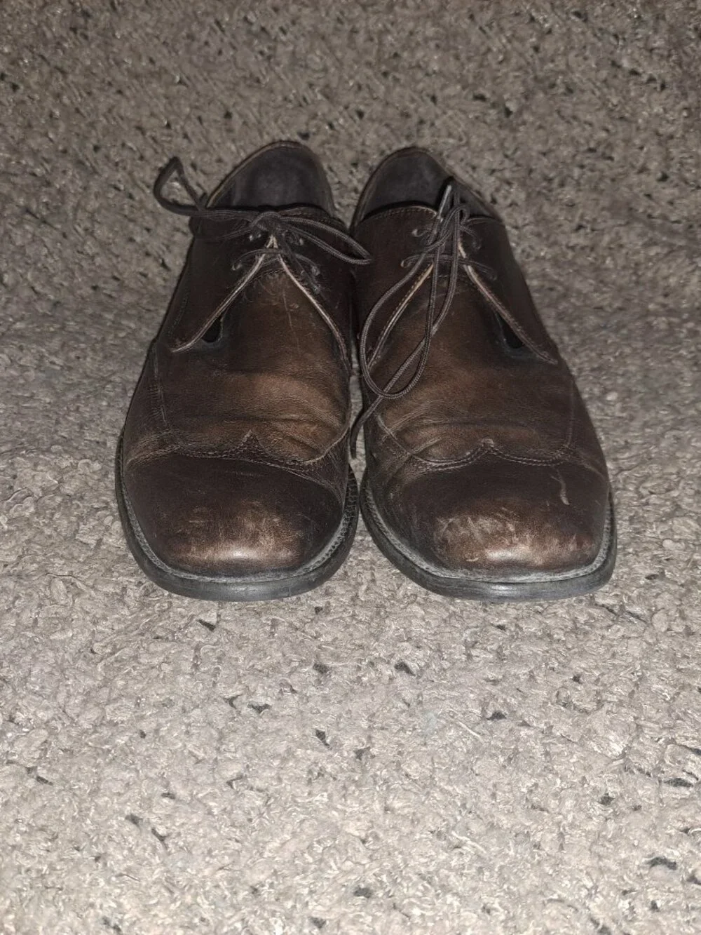 JOHN VARVATOS USA-Brown Leather-Wingtip Derby Oxfords-Sz 11-Very Good